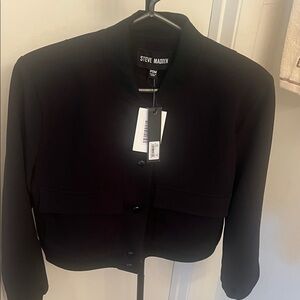 Steve Madden Women's Black Bomber Jacket NEVER WORN!